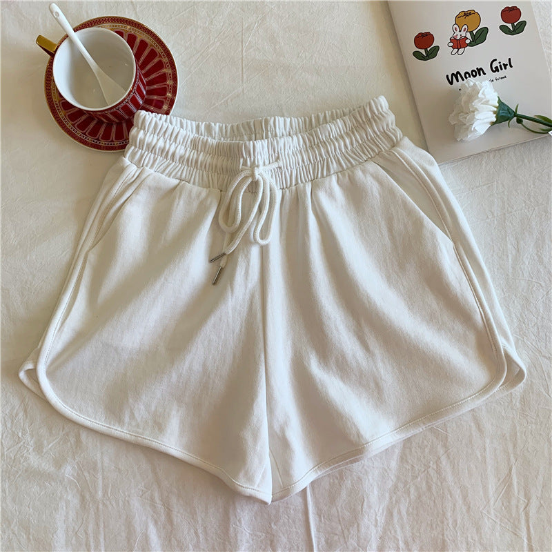 Wear Short Athletic Shorts with High Waists – Comfortable & Stylish ActivewearWhite / L